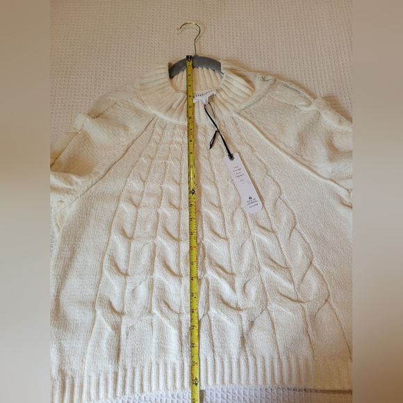 Cozy Cable Knit Cream Sweater - Picture 9 of 10
